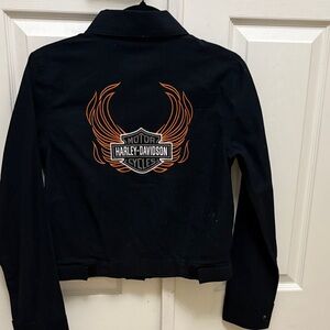 Harley-Davidson Women's Black Utility Jacket with Orange Details